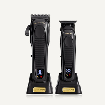 The Black Obsidian Professional Clipper and Trimmer Set - HC776BX