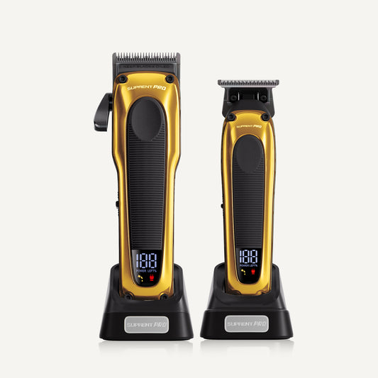 The Black Obsidian Professional Clipper and Trimmer Set - HC776GX